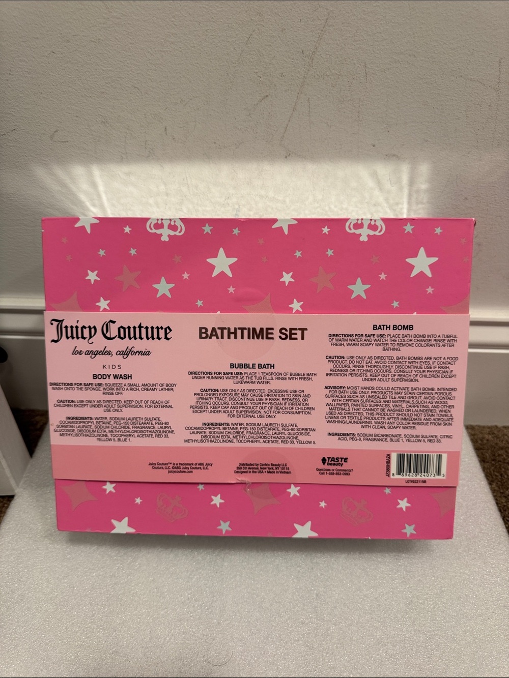 Juicy Couture Kids Bathtime Gift Set body wash bubble bath NIP - Picture 2 of 2